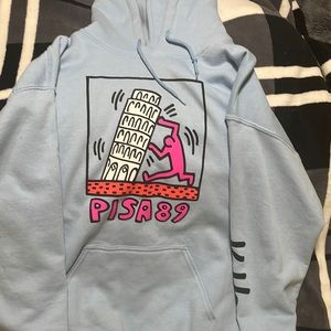 blue tower of pisa hoodie